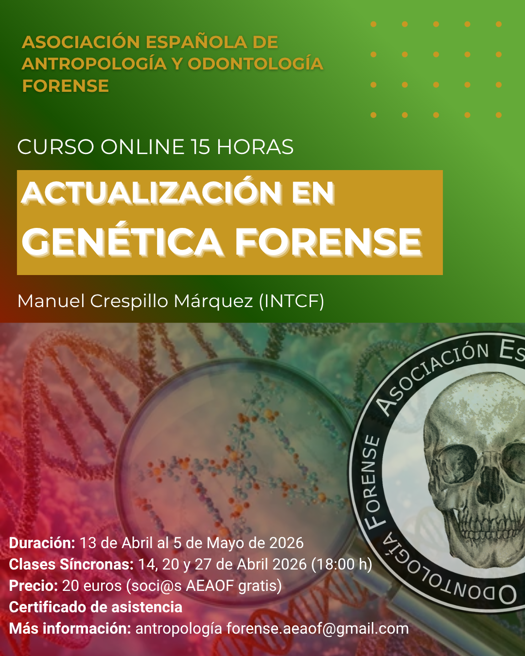 Cartel Curso Genética